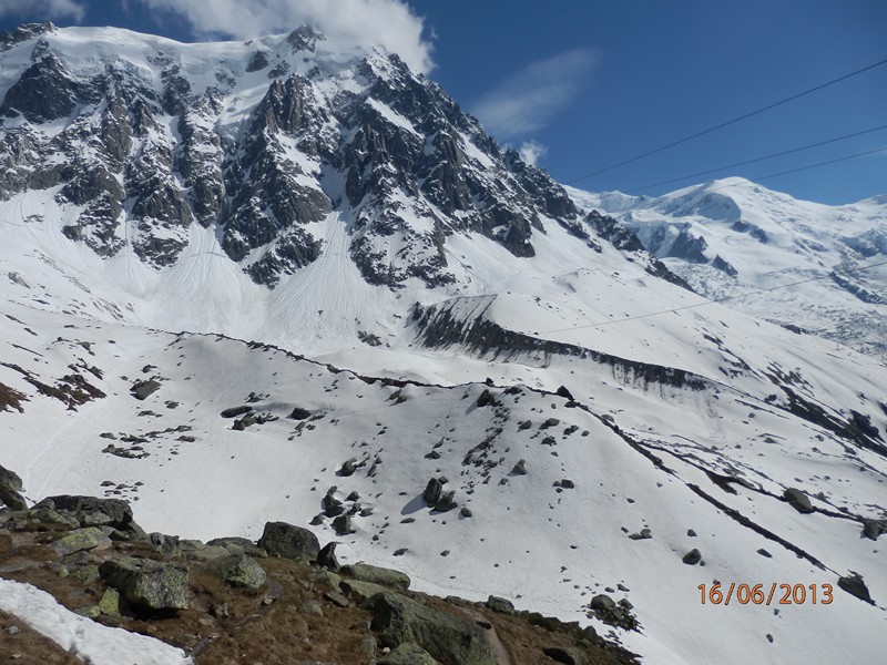 #52 Et pour terminer : vue générale des conditions d Et pour terminer : vue générale des conditions d'enneigement pour rejoindre les Grands Mulets