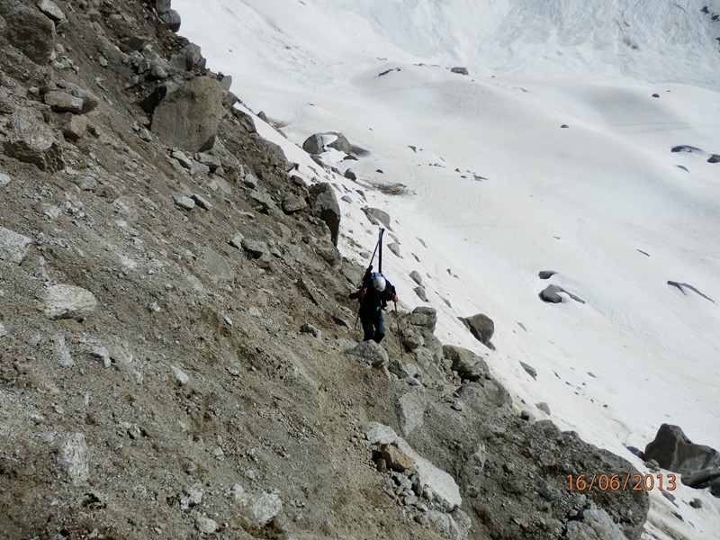 #50 Court portage : sur la moraine du glacier des pélerins Court portage : sur la moraine du glacier des pélerins