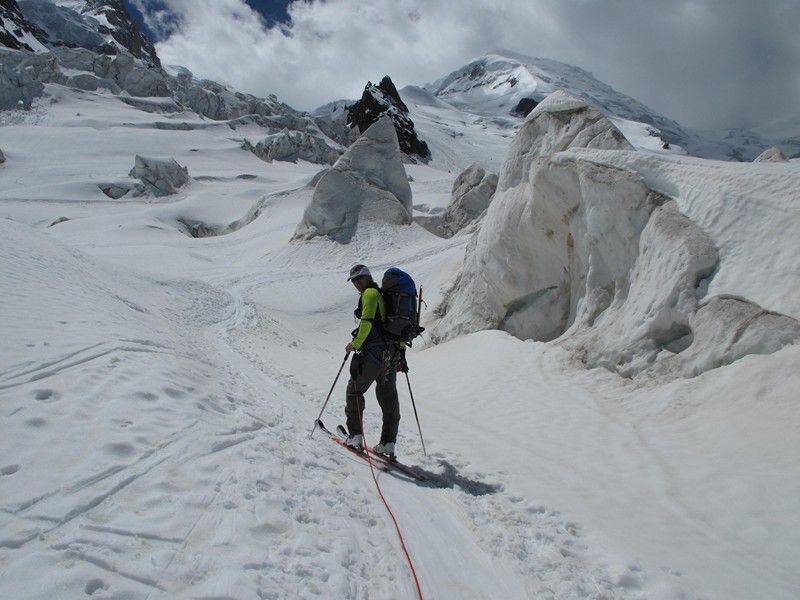 #15 Glacier des Bossons : Didier au niveau de Plan Glacier Glacier des Bossons : Didier au niveau de Plan Glacier