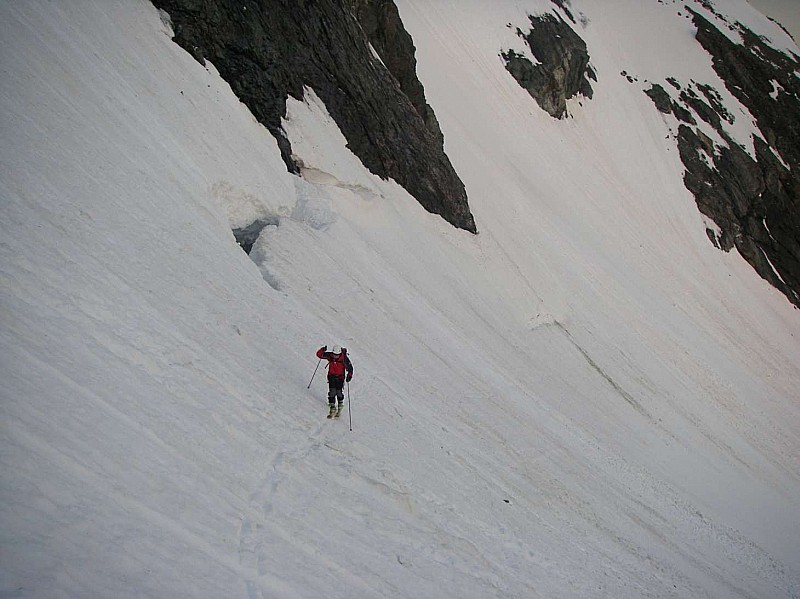 #3 Rimaye : "rimaye" avant col des roches. Quasi tout bouché Rimaye : "rimaye" avant col des roches. Quasi tout bouché