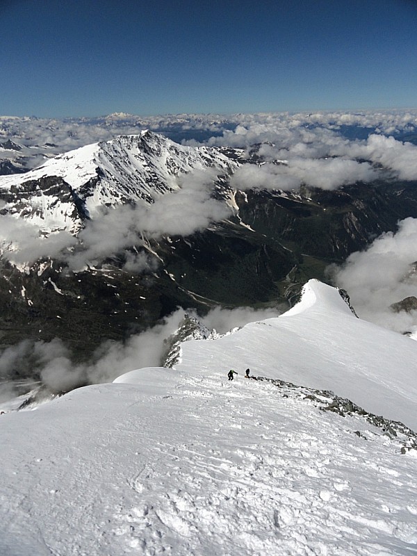 Mont Pourri : L'arête terminale au-dessus de l'épaule