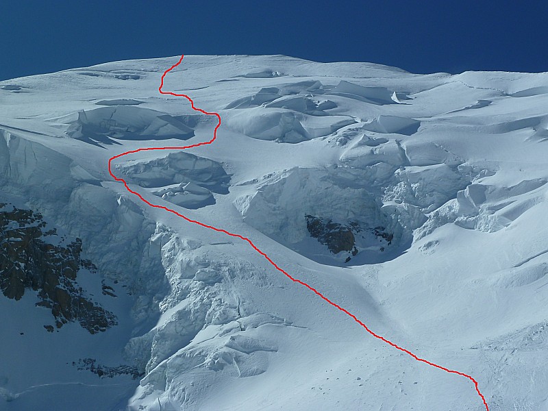 #8 itinéraire : à titre informatif, itinéraire pratiqué et "sûr". attention nombreuses crevasses en cours d itinéraire : à titre informatif, itinéraire pratiqué et "sûr". attention nombreuses crevasses en cours d'ouverture, prudence !