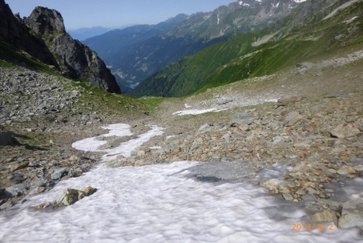 photo du 02/08/13 : fin du ski vers 2100m