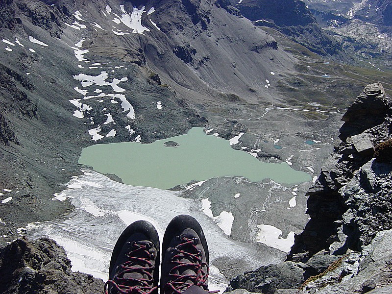 Comparatif enneigement 4/08/11 : Le même lac le 4 Aout 2011