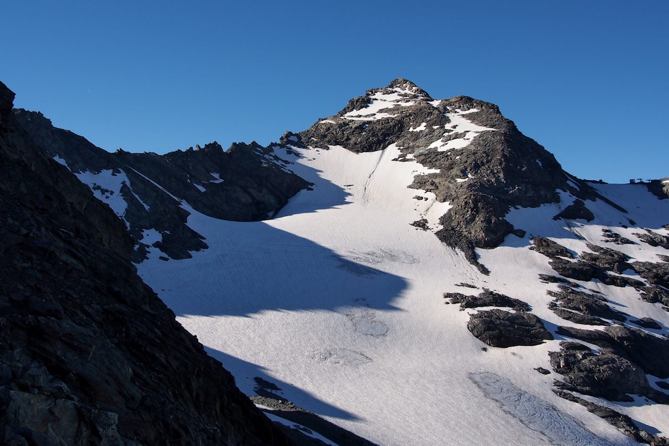 Du passage sur la crête : Glacier et Pointe du Bouchet.