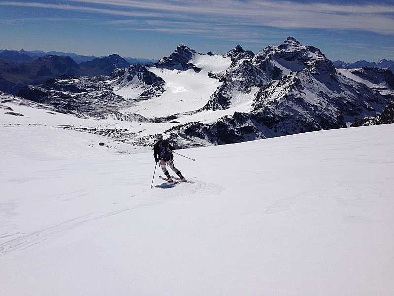 #9 Glacier de Renod et col Lory : Moquette en descendant du col de Gebroulaz Glacier de Renod et col Lory : Moquette en descendant du col de Gebroulaz