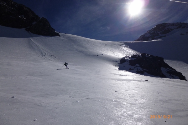 #6 Gébroulaz : sous le col : en tirant bien à droite c Gébroulaz : sous le col : en tirant bien à droite c'est pas mal.