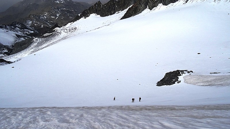#4 col de Gébroulaz : vue depuis le col de Gébroulaz c col de Gébroulaz : vue depuis le col de Gébroulaz c'est déjà plus blanc!