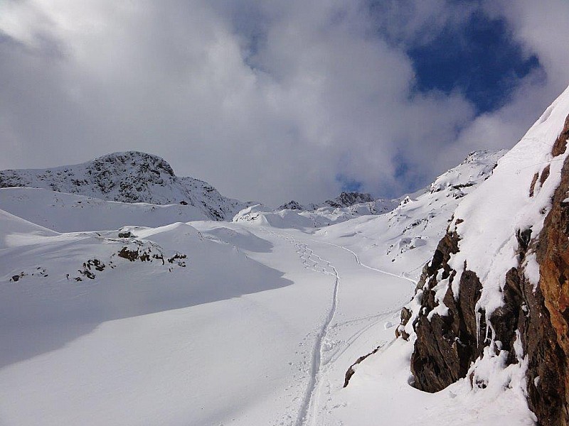 Trace descente : Poudre en haut