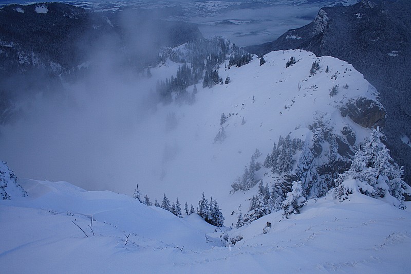 couloir NW : pas pour aujourd'hui, ni le temps, ni les conditions je pense