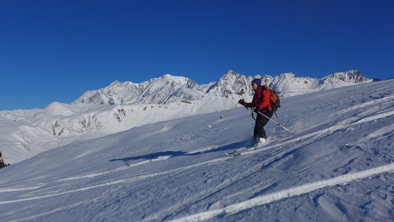 Do à la descente : Devant le Mont-Blanc
