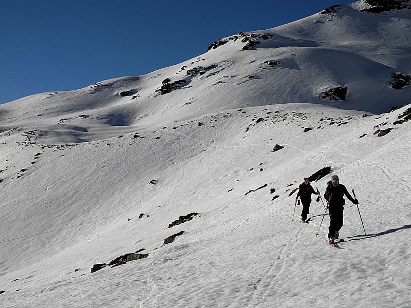 Sous le Pic de Fontanette : La première petite descente au fond