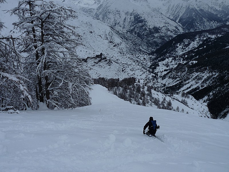 Neige lourde : difficile à skier.