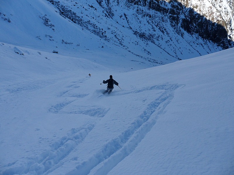 Combe de Pellegrin : Excellente neige au pied de Pellegrin.