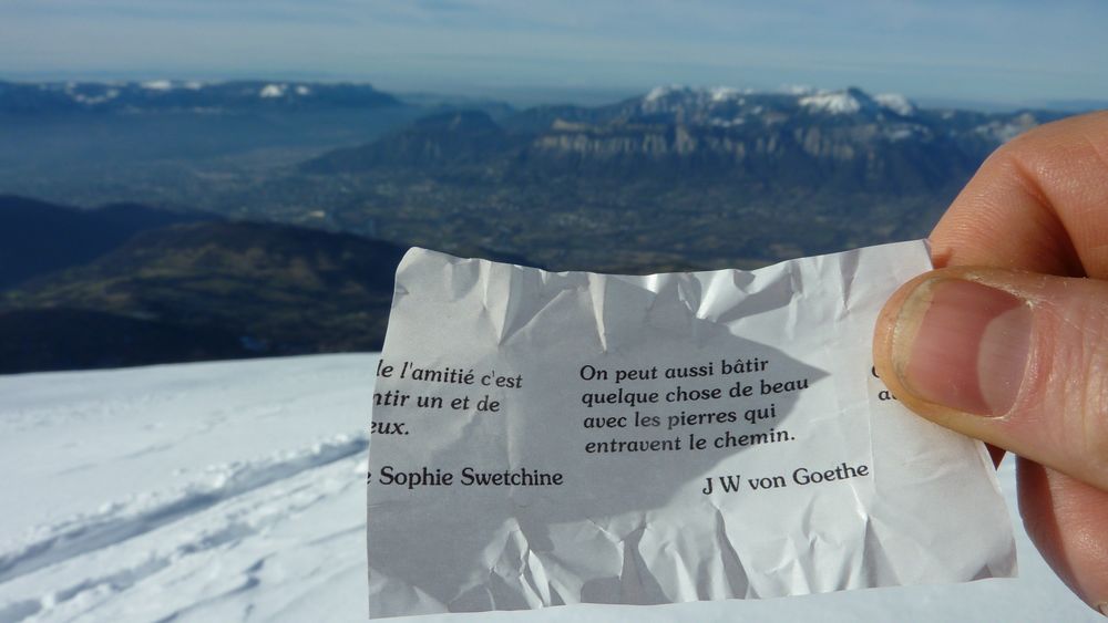 #13 Dicton du jour : fais chier ce Goethe, il a qu Dicton du jour : fais chier ce Goethe, il a qu'à nous dire par où descendre...