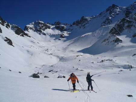 Vallon de Jean collet : Fin de la descente, coté Jean collet