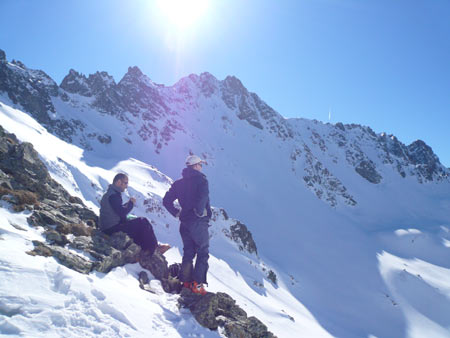 col de la mine de fer : Petite pause au col de la mine de fer