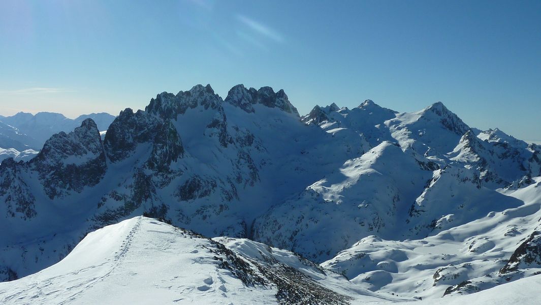 Aiguilles de l'Argentiere : enneigement du secteur