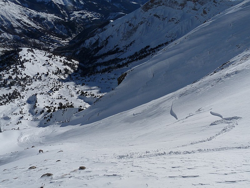 #4 La coulée : vue du haut, on voit bien l La coulée : vue du haut, on voit bien l'amorce de mon 2nd virage