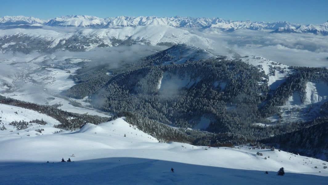 Sous l'Agnellerie : on n'arrete plus Friz devant un paysage de reve