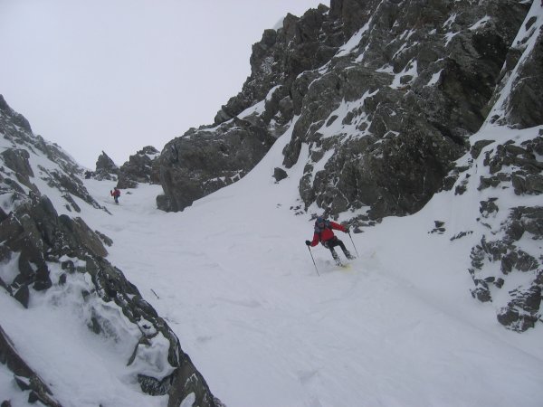 #3 Couloir N du Rocher de l Couloir N du Rocher de l'homme : Yann dans le bas du couloir N du Rocher de l'Homme