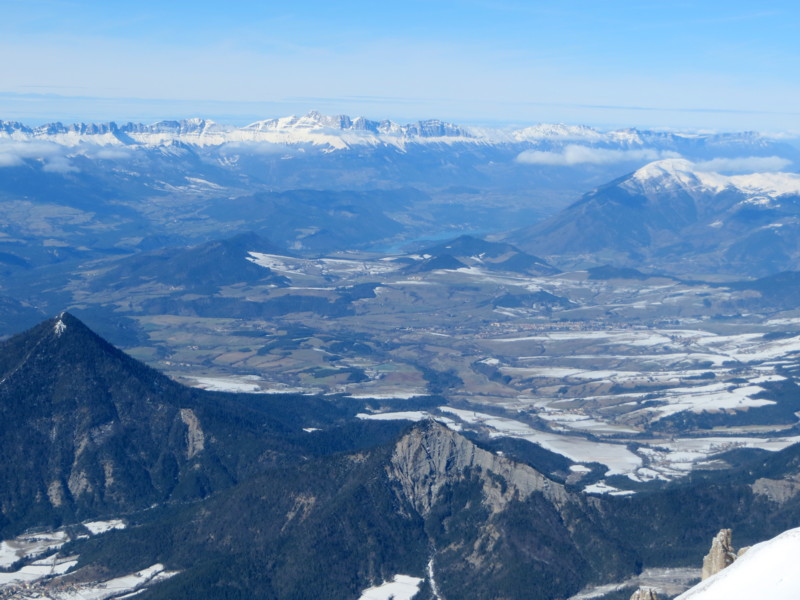 vue du sommet : Belle vue sur le Trièves et le Vercors