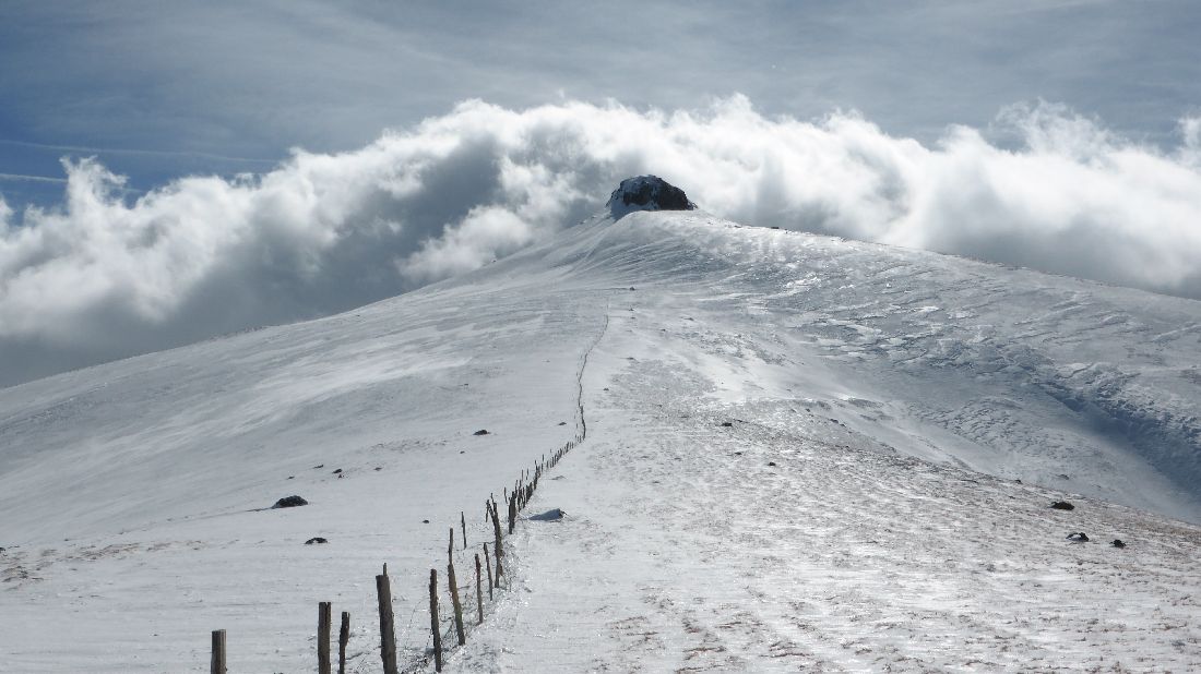 #10 Puy de la Tourte : Le final en neige soufflée, gelée, plaquée... Puy de la Tourte : Le final en neige soufflée, gelée, plaquée...