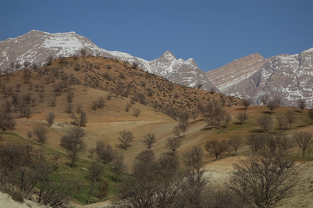 sur la route avant Sisakht : printemps et hiver...