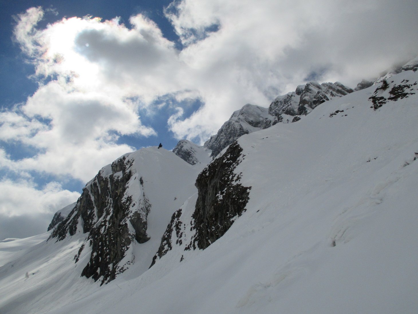 Couloir des Contrebandiers : oups, la remontée va nous calmer !