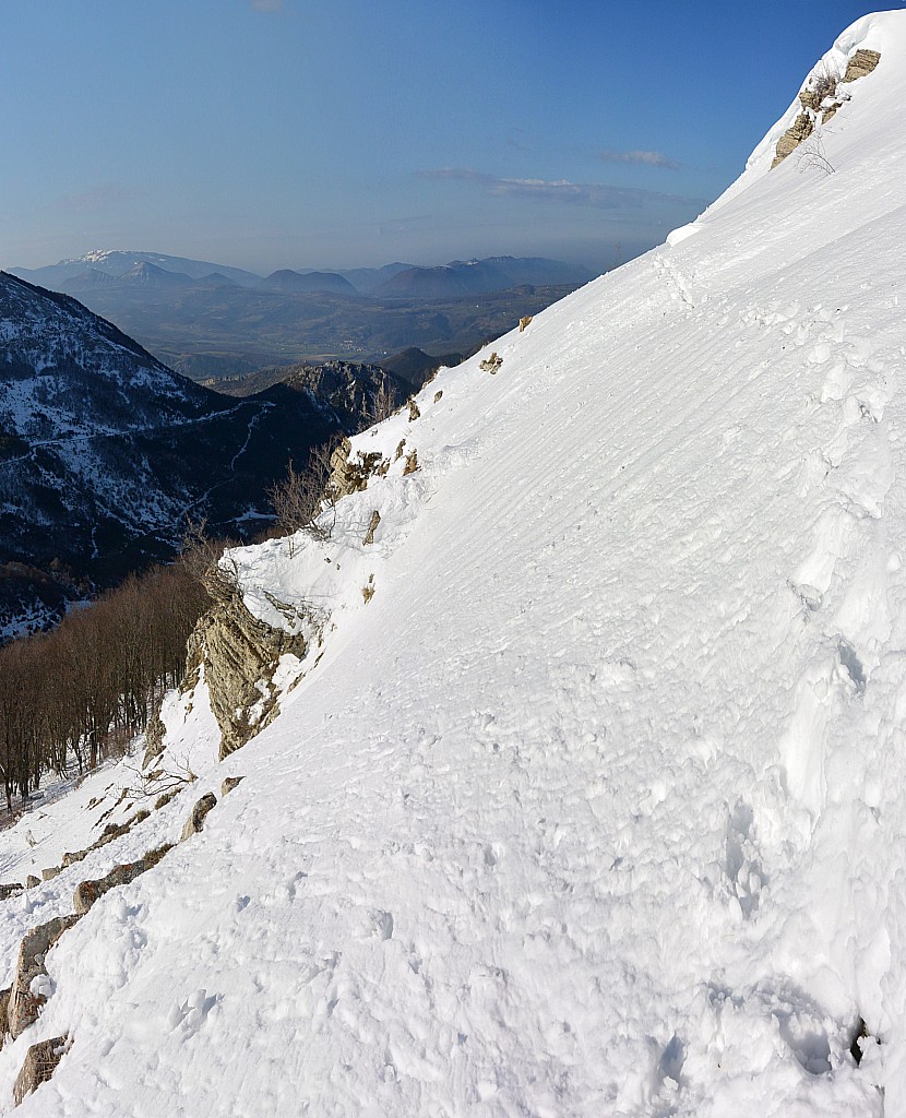 Pas de la Siara : La difficulté du jour - neige encore pas trop dure, les prochains jours ça devrait se compliquer...