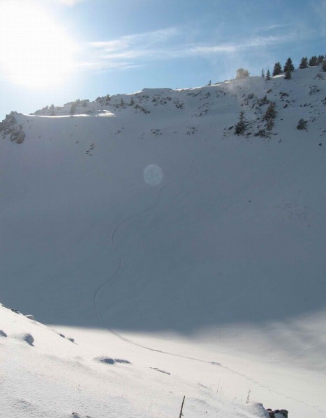 descente sur Bovinant : test de la neige concluant, c'est trop bon je monte donc vers le Grand Som