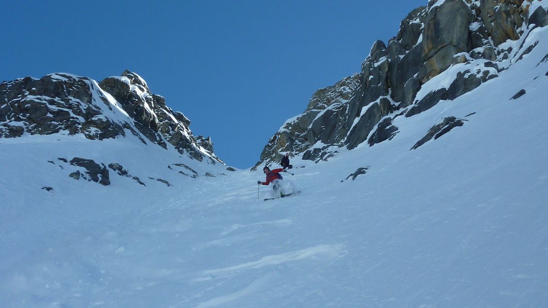 le haut du couloir est bien raide