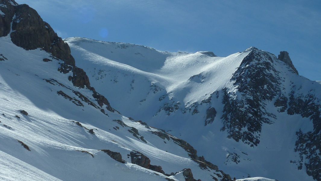 Face N de la Pointe des Cerces : va falloir monter là haut