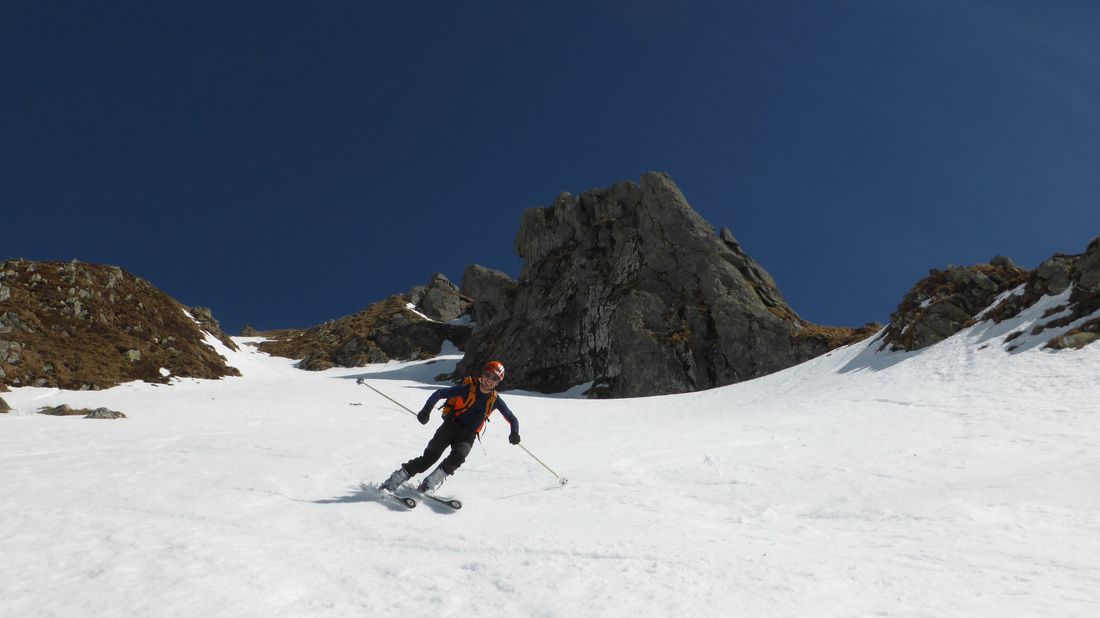 Couloir en S : Régis heureux!