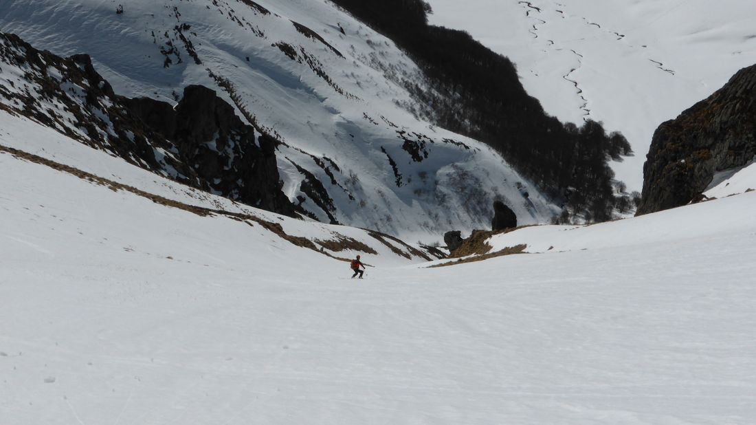 Couloir en S : En très bonne neige