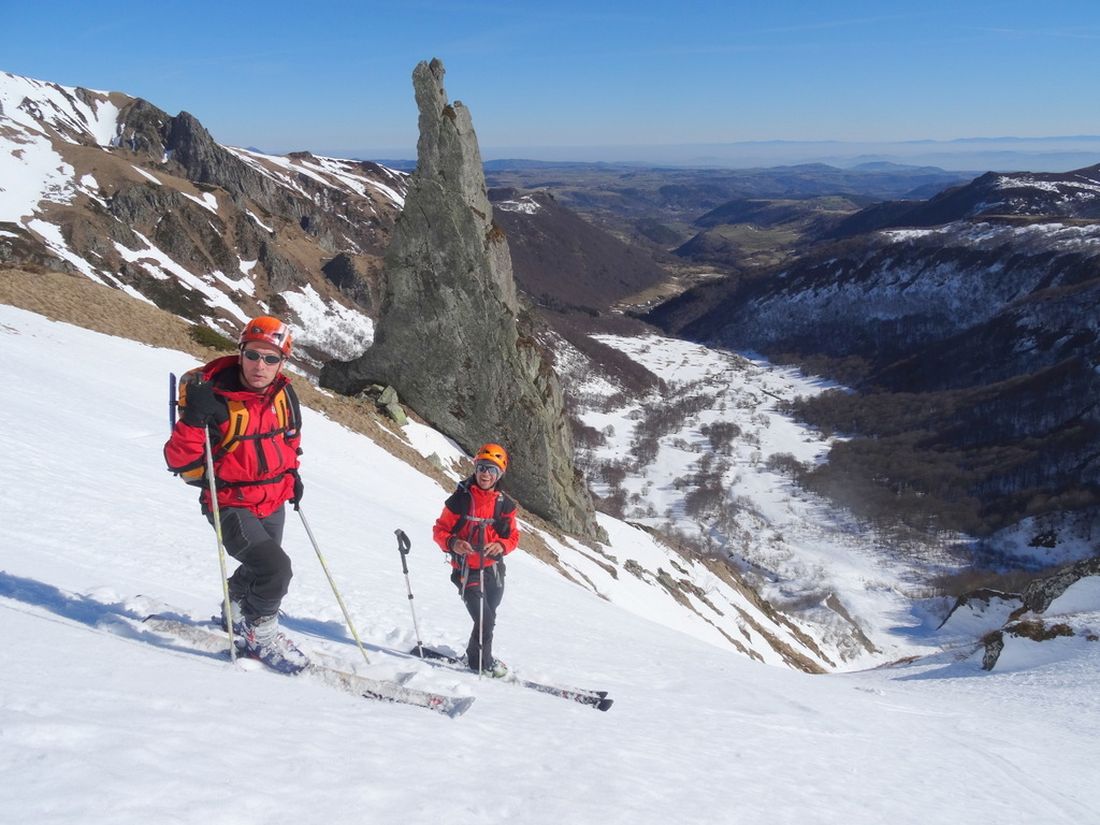 Le Moine : C'est celui qui n'a pas de casque orange! (Photo F.Lesca)