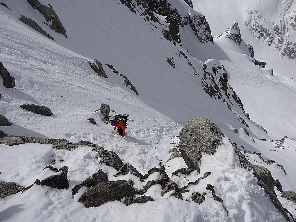 #2 Aiguille de Talèfre : Au début du couloir Aiguille de Talèfre : Au début du couloir