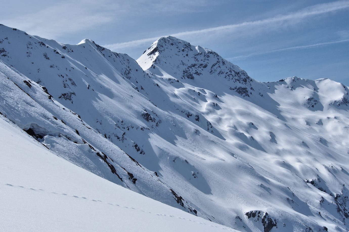 Grand Arc versant Nord : Vue depuis le rocher du Raz Sapey.