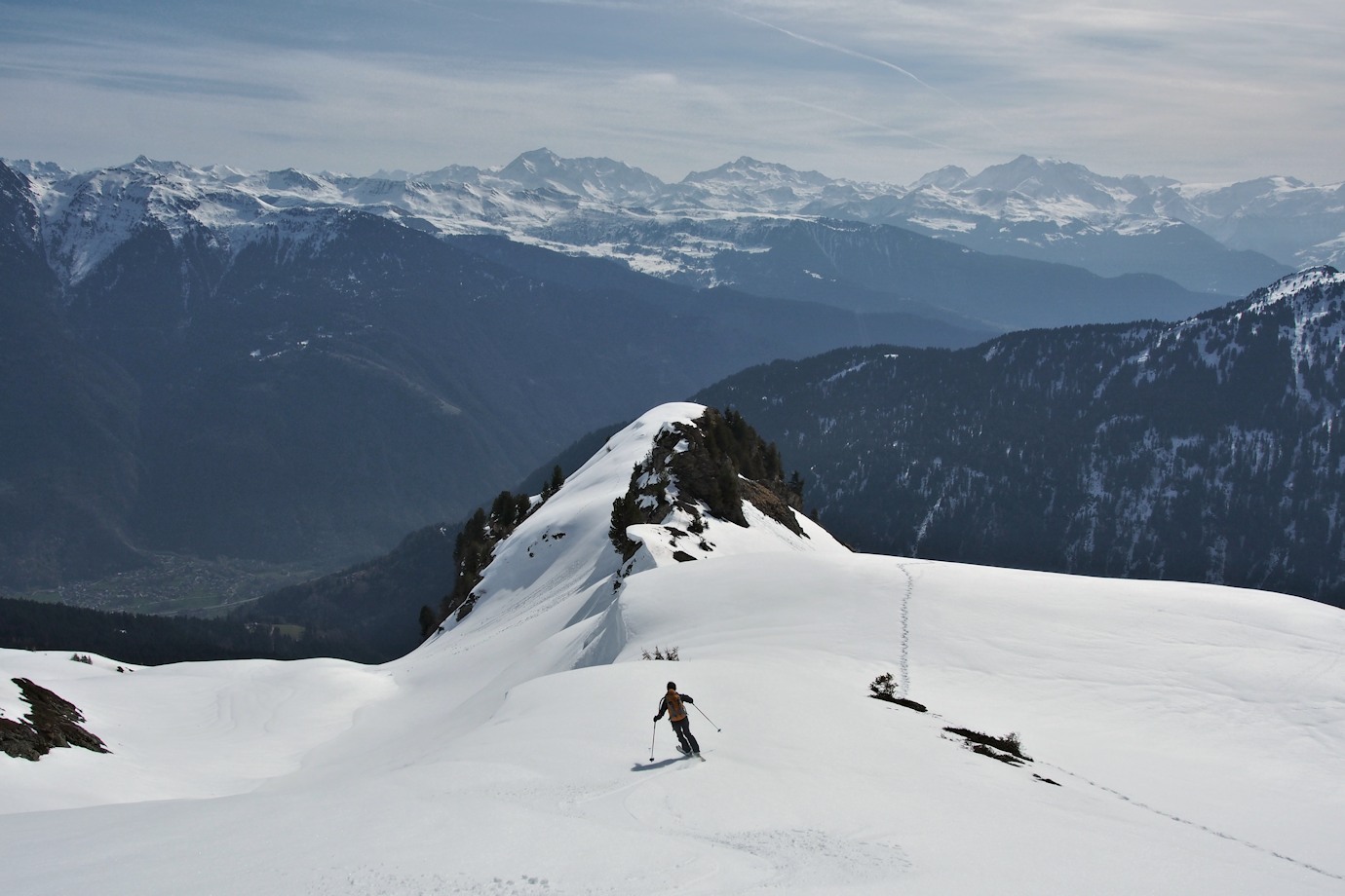 Face à la Vanoise : Descente versant Est.