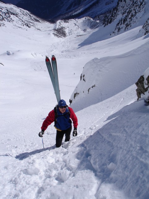 #3 Les derniers mètres : Dans le petit couloir au nord du col Les derniers mètres : Dans le petit couloir au nord du col