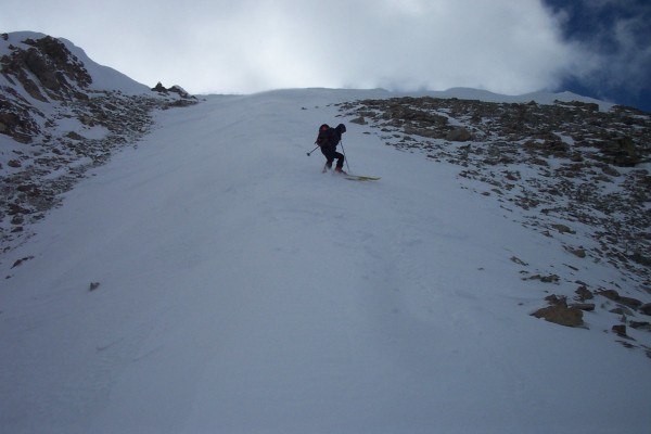 #3 Couloir N du trou de l Couloir N du trou de l'aigle : Descente délicate sur l'épaule rive-gauche du couloir.