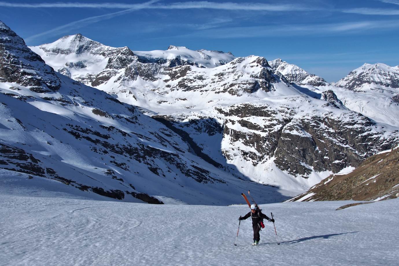 Entre 2550 et 2700 m. : Crampons aux pieds.