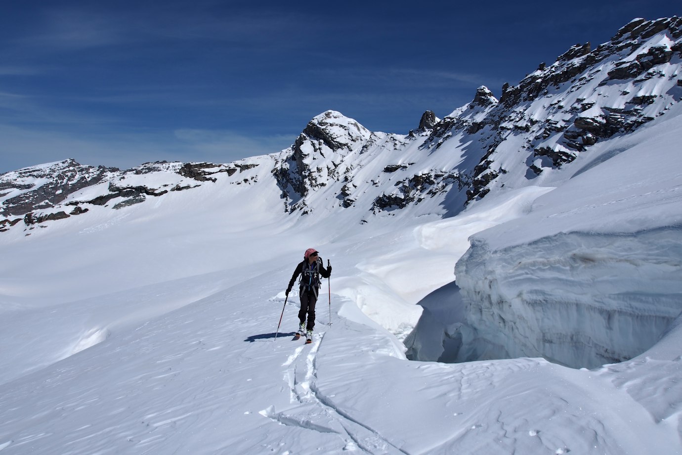 Glacier du Mulinet : Ambiance glaciaire, mais ça passe bien.