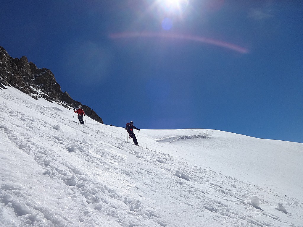 Tour Meije : Mes amis d'Autriche en action dans le "crux" de la journée