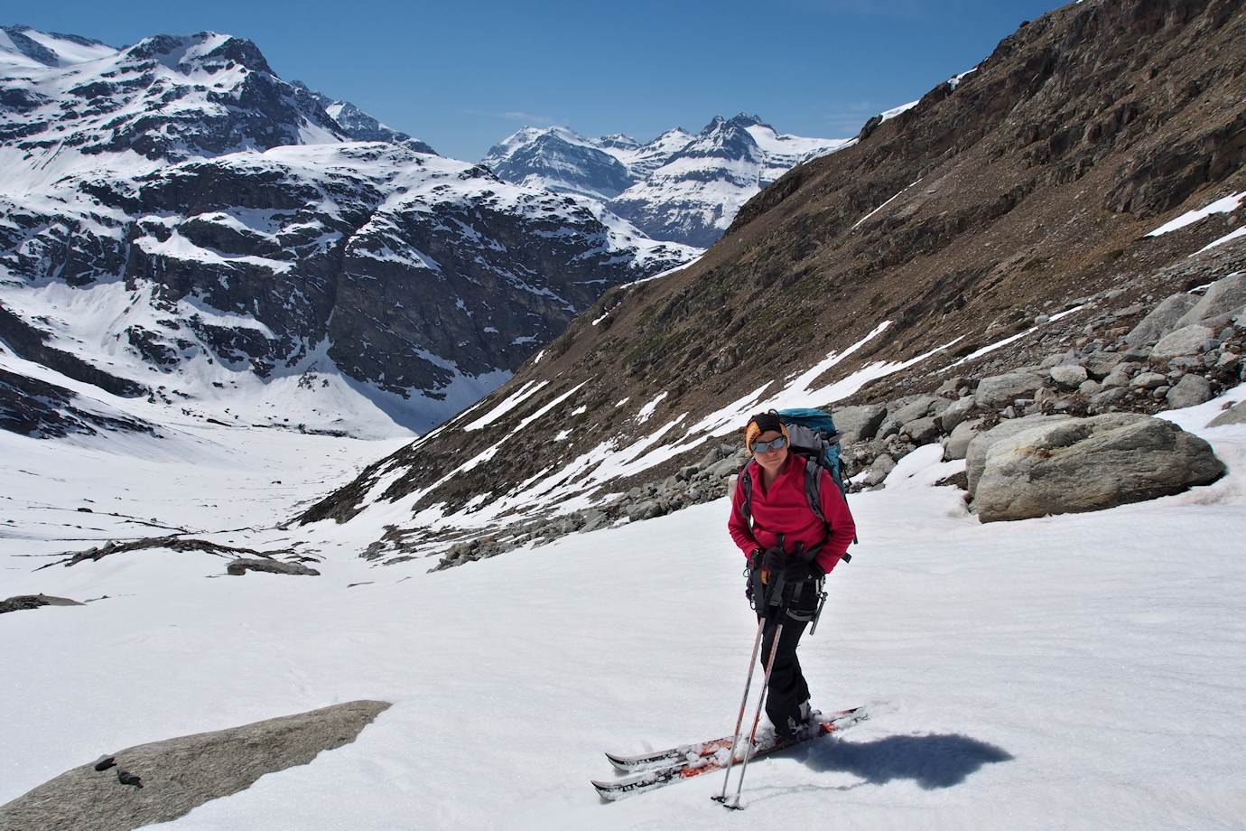 Ruisseau du Mulinet : Neige de névé bien lisse.