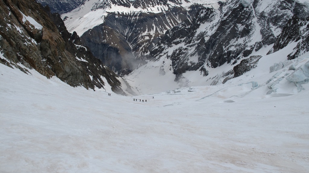 #31 Glacier de l Glacier de l'homme : Par chance pas de brouillard, itinéraire pas évident ce jour