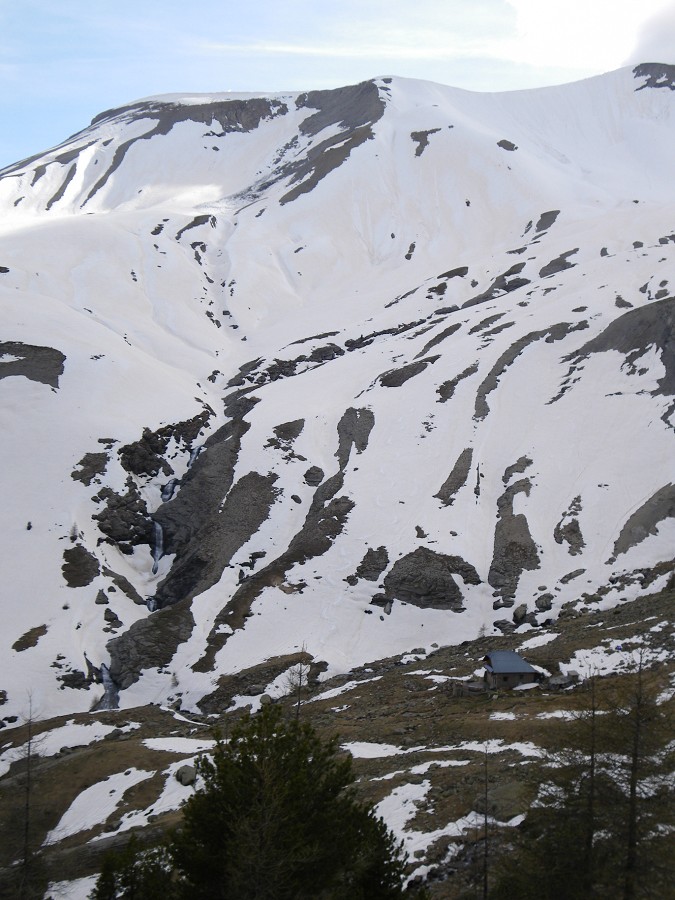 Enneigement du versant S : Etat de l'enneigement du versant S, au dessus du refuge