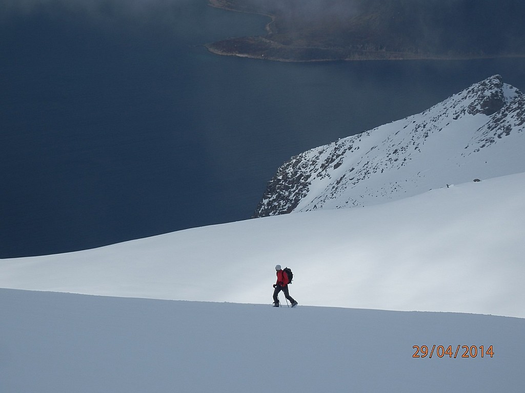 Joël en cours d'ascension dans : ce superbe panorama