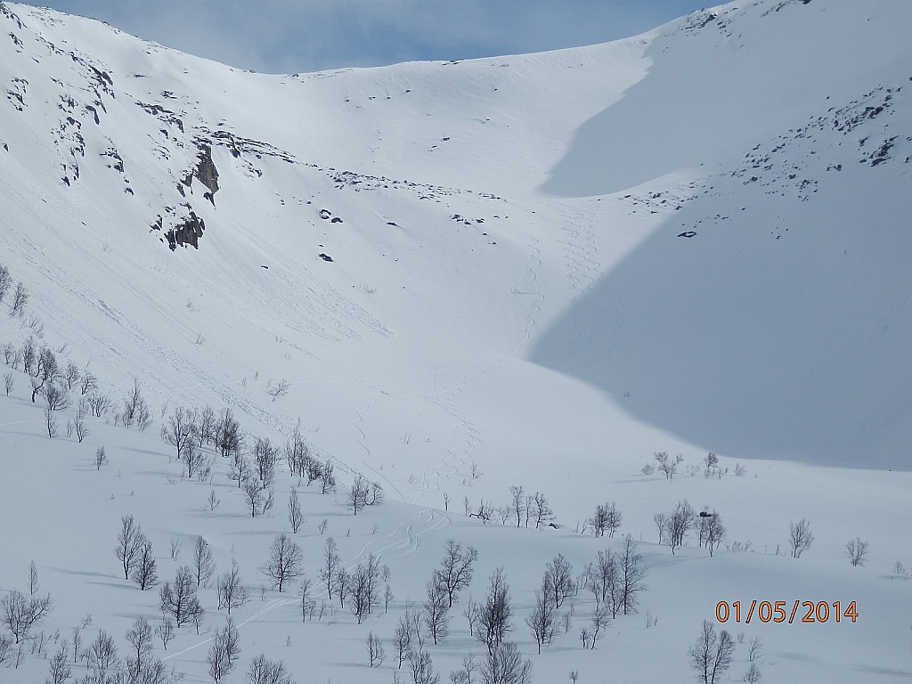 Très belle descente en : poudreuse