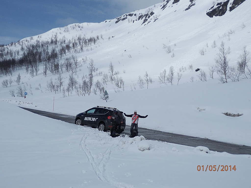 Joël au départ de la course : au niveau de l'entrée Sud du tunnel